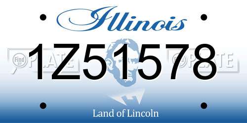 1Z51578 Illinois License Plate