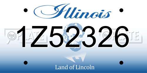 1Z52326 Illinois License Plate