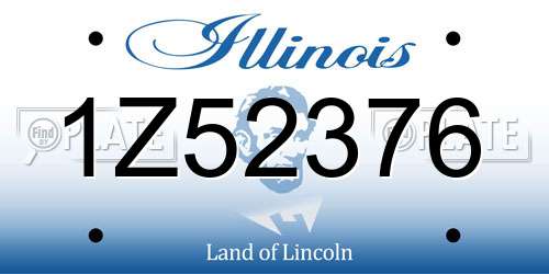1Z52376 Illinois License Plate