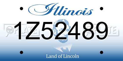1Z52489 Illinois License Plate