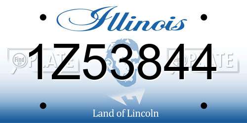 1Z53844 Illinois License Plate