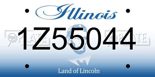 1Z55044 Illinois License Plate