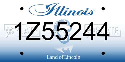 1Z55244 Illinois License Plate