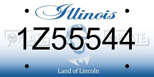 1Z55544 Illinois License Plate