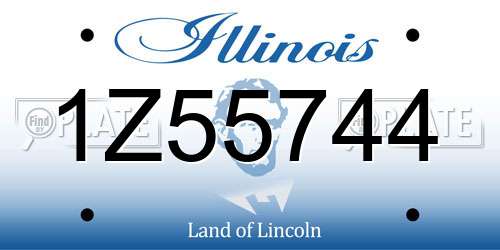 1Z55744 Illinois License Plate