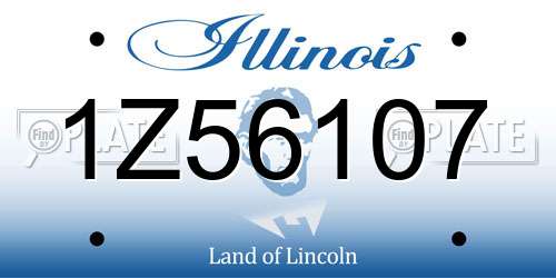 1Z56107 Illinois License Plate