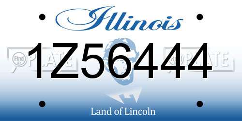 1Z56444 Illinois License Plate