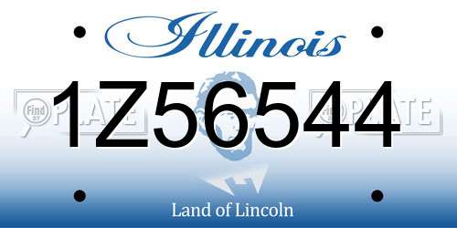 1Z56544 Illinois License Plate