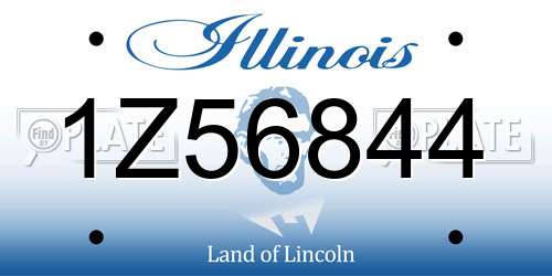 1Z56844 Illinois License Plate