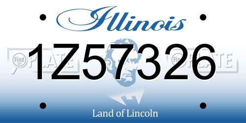1Z57326 Illinois License Plate