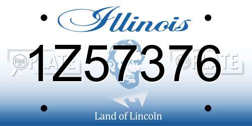 1Z57376 Illinois License Plate