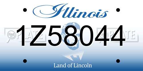 1Z58044 Illinois License Plate