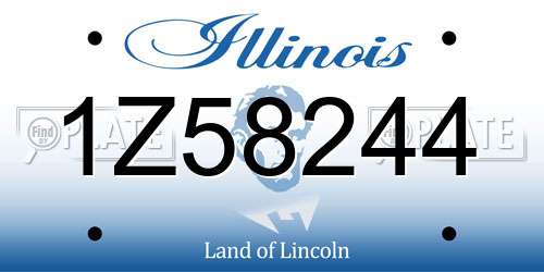 1Z58244 Illinois License Plate