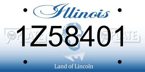 1Z58401 Illinois License Plate