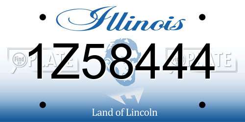 1Z58444 Illinois License Plate