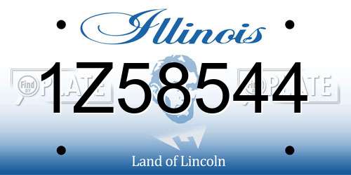 1Z58544 Illinois License Plate