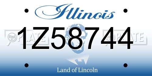 1Z58744 Illinois License Plate