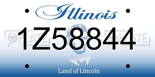 1Z58844 Illinois License Plate