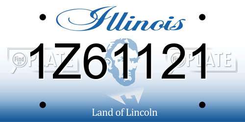 1Z61121 Illinois License Plate
