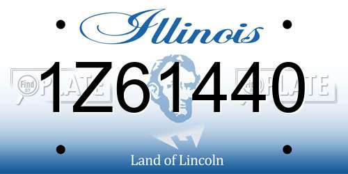 1Z61440 Illinois License Plate