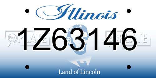 1Z63146 Illinois License Plate