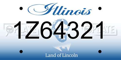1Z64321 Illinois License Plate