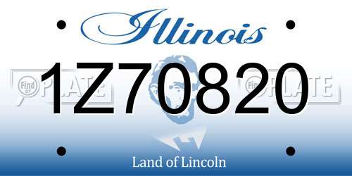 1Z70820 Illinois License Plate