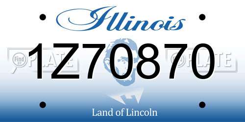 1Z70870 Illinois License Plate