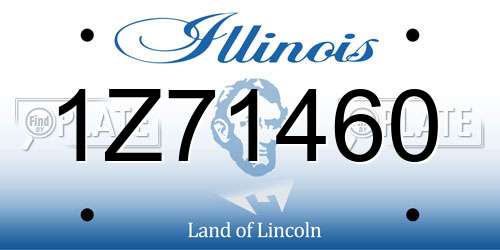 1Z71460 Illinois License Plate