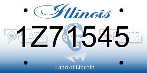 1Z71545 Illinois License Plate