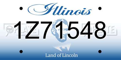 1Z71548 Illinois License Plate