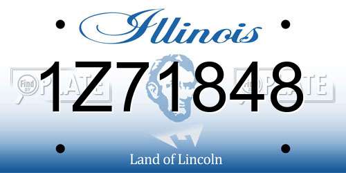 1Z71848 Illinois License Plate