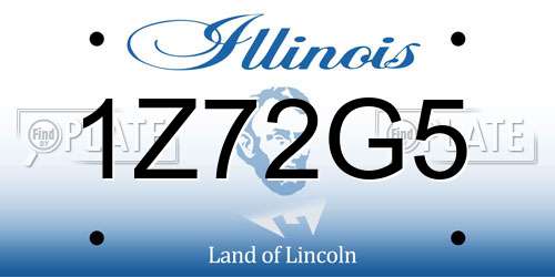 1Z72G5 Illinois License Plate