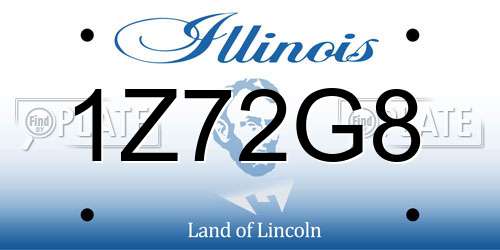 1Z72G8 Illinois License Plate