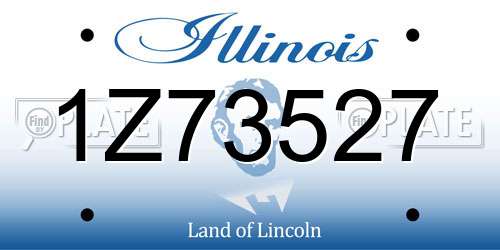 1Z73527 Illinois License Plate