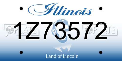 1Z73572 Illinois License Plate