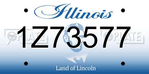 1Z73577 Illinois License Plate