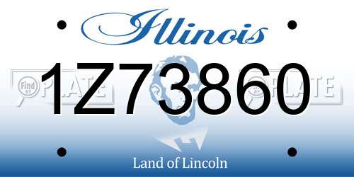 1Z73860 Illinois License Plate