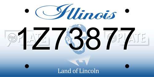 1Z73877 Illinois License Plate