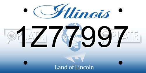 1Z77997 Illinois License Plate