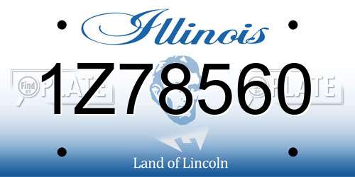 1Z78560 Illinois License Plate