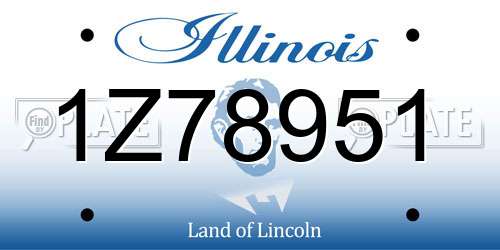 1Z78951 Illinois License Plate