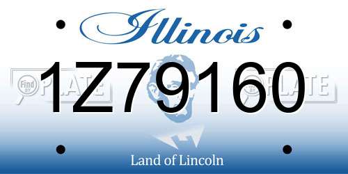 1Z79160 Illinois License Plate