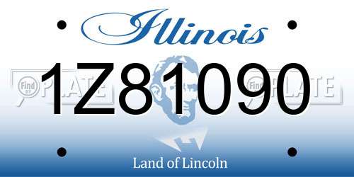 1Z81090 Illinois License Plate