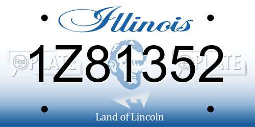 1Z81352 Illinois License Plate
