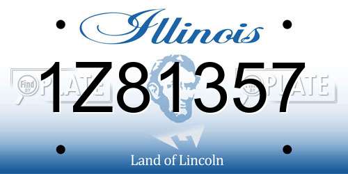 1Z81357 Illinois License Plate