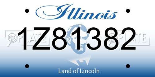 1Z81382 Illinois License Plate
