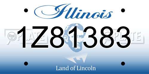 1Z81383 Illinois License Plate