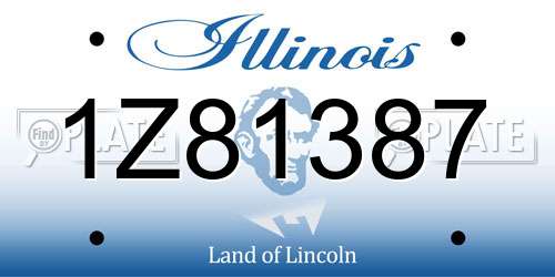 1Z81387 Illinois License Plate