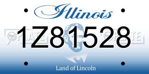 1Z81528 Illinois License Plate